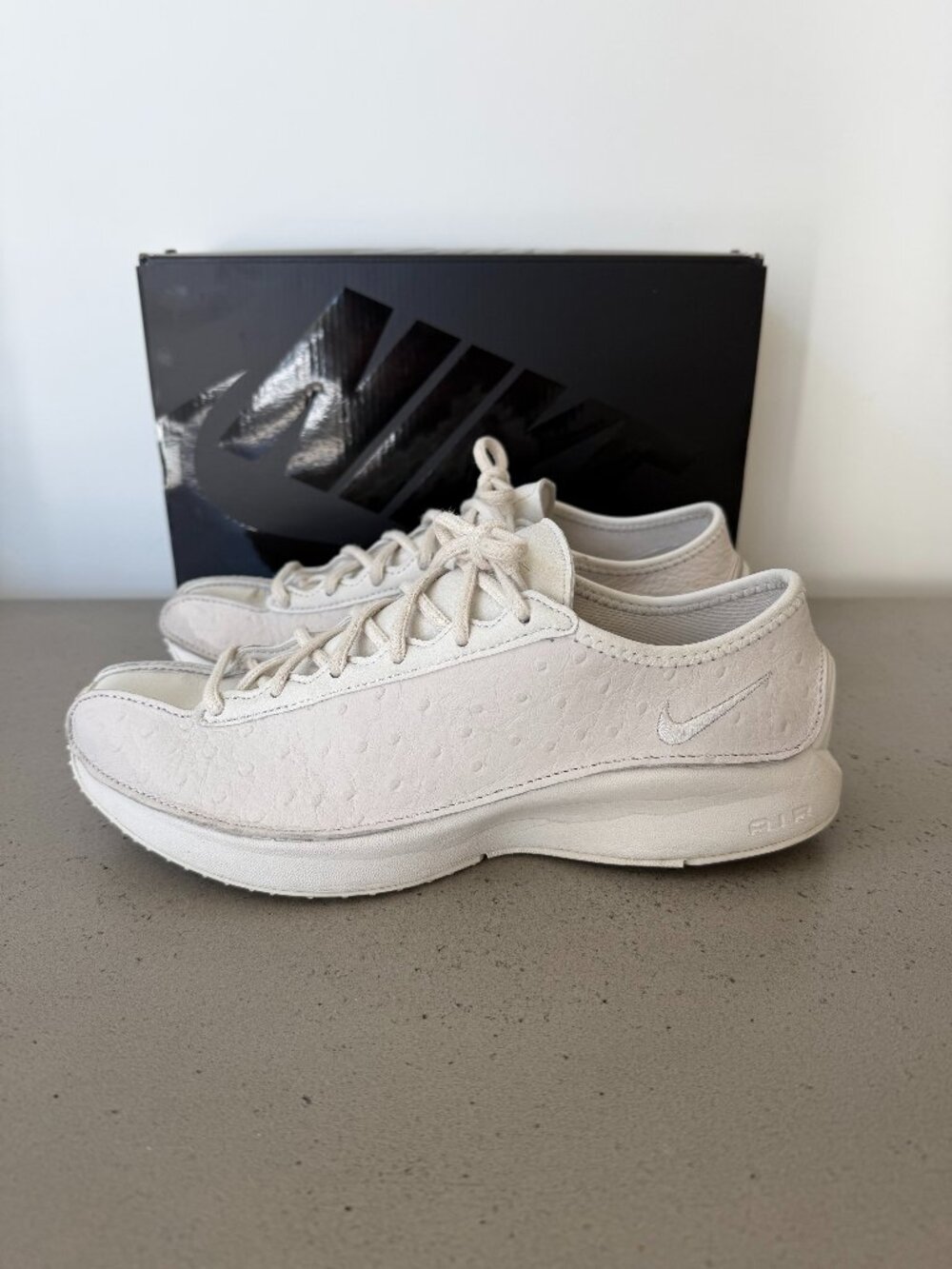 Nike Air Superfly Leather Sneakers — White Cream, Women's 8.5